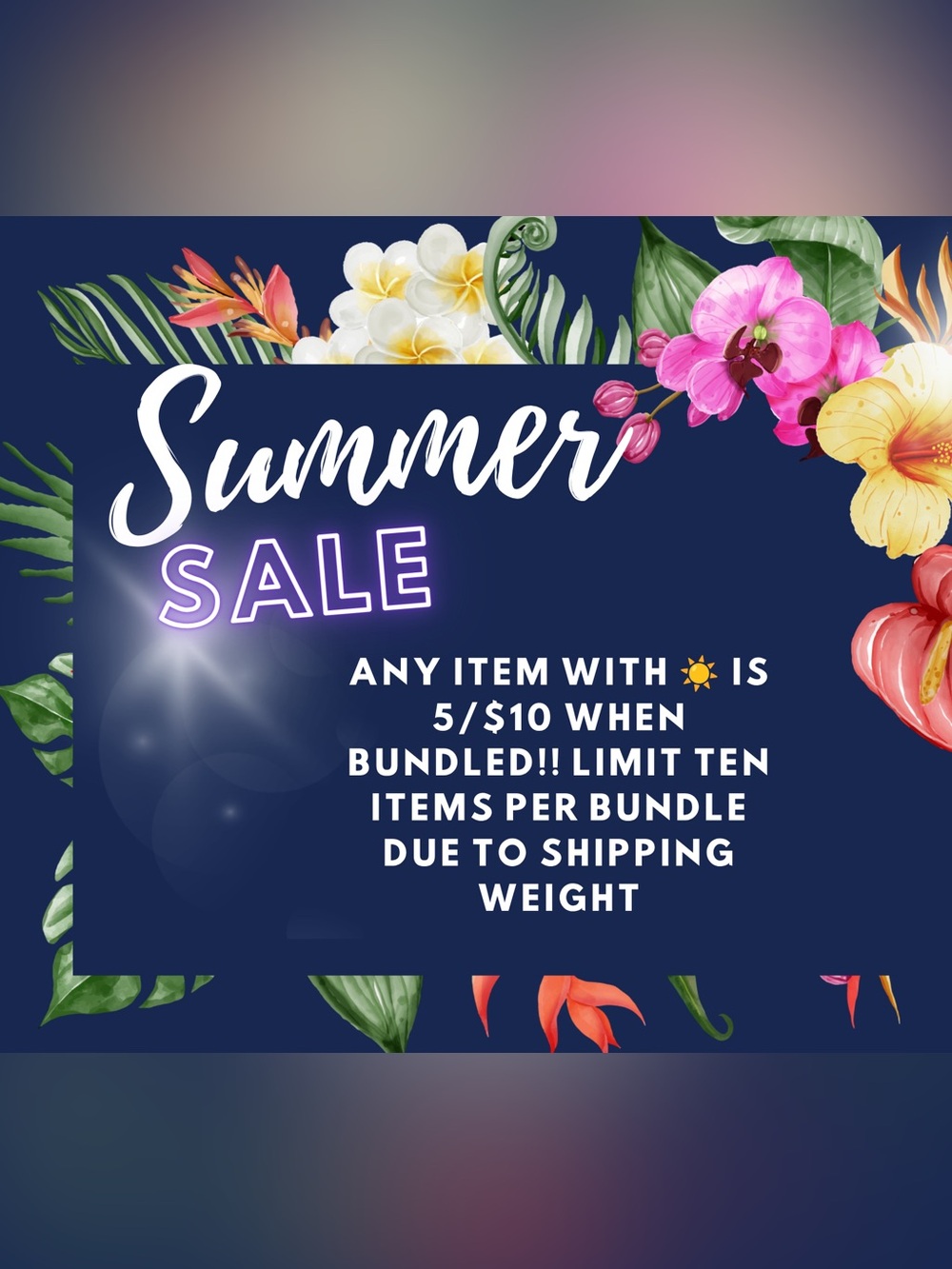 ☀️Any item with a ☀️ is 5 for $10 when bundled! Clearing out summer clothes!